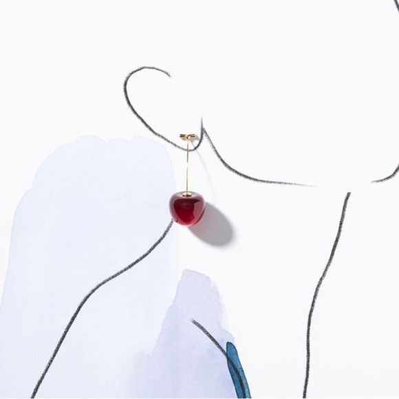 ✨Anthropologie Minet Cherry Drop Earrings - Picture 5 of 7
